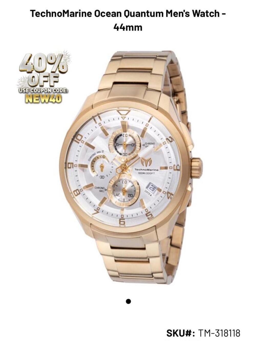 Techno marine steel watch men’s